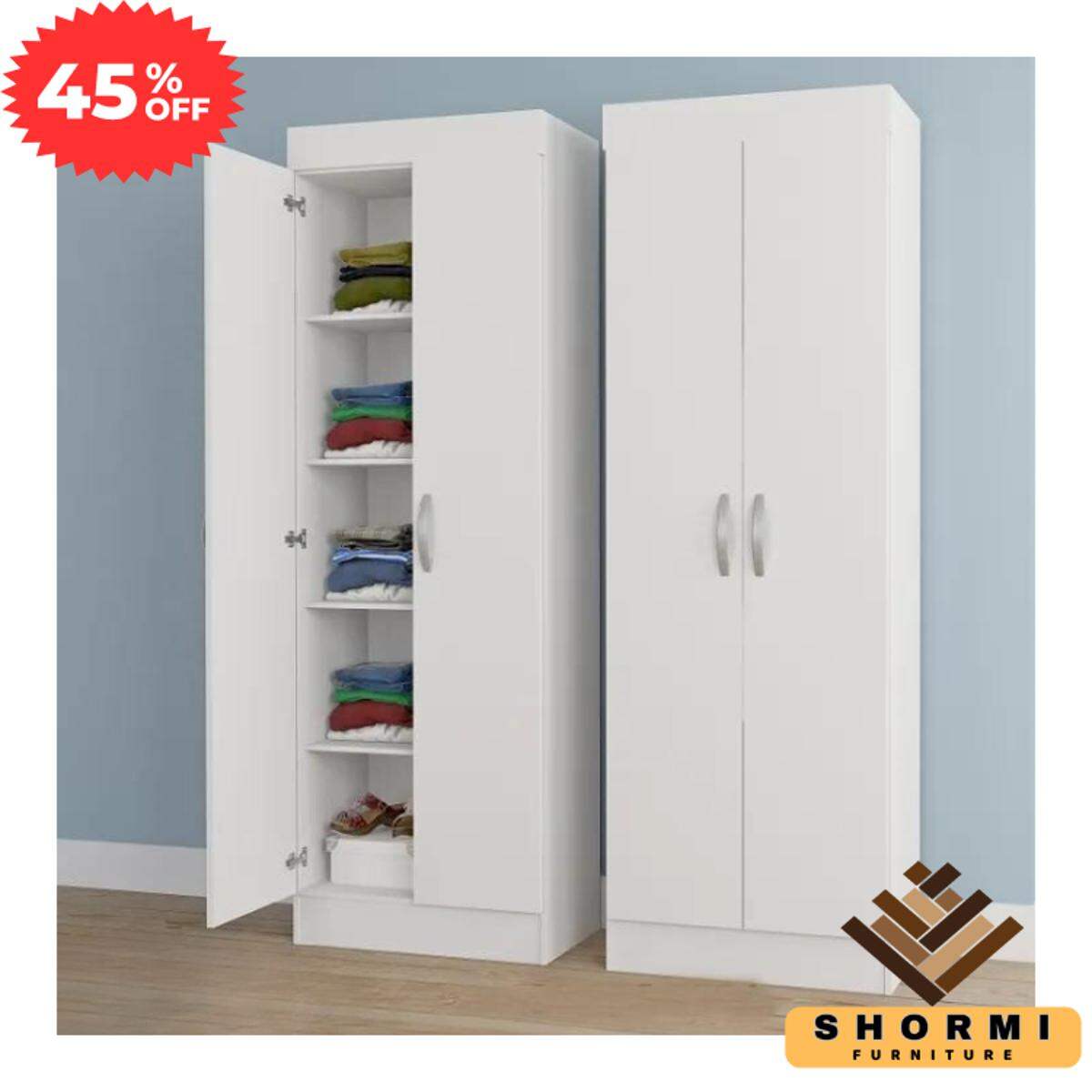 Indispensable - Modern 2 Doors Almirah with Inner Storage Shelves by Shormi Furniture - Furniture & Decor - Modern and Trendy