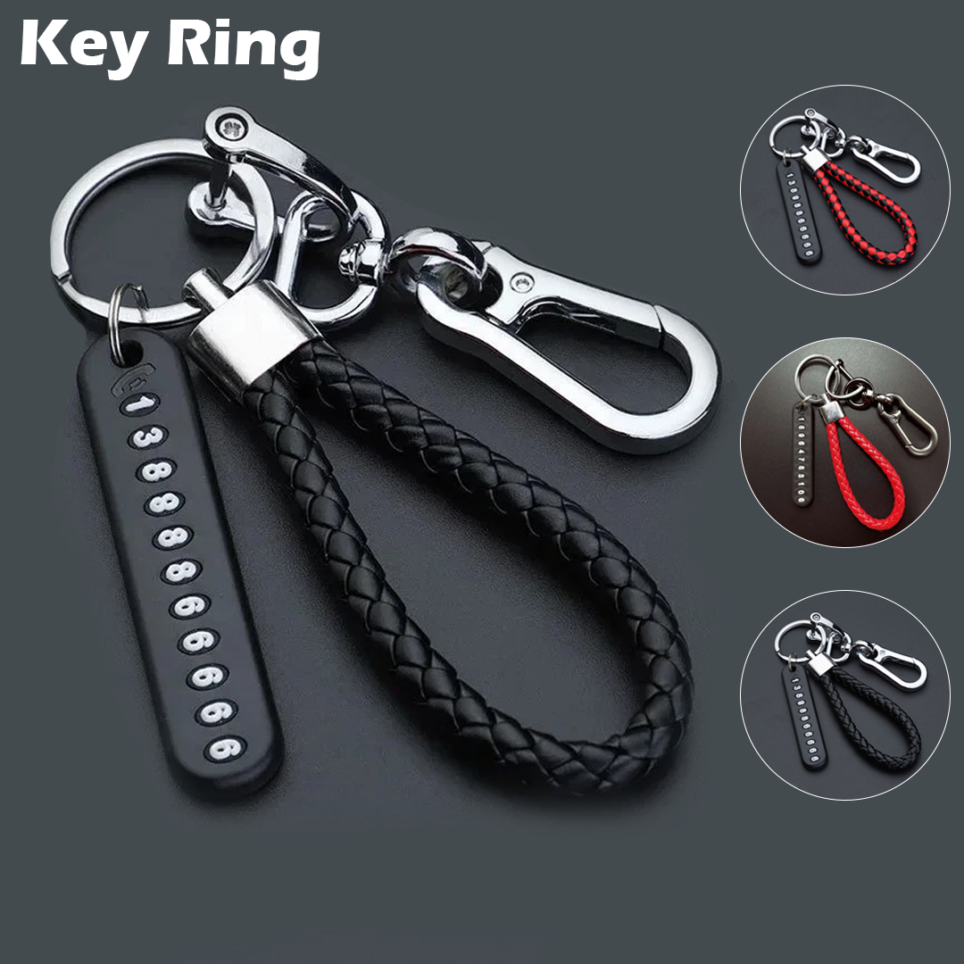 Unisex Metal Summer Key Chain for Men and Women - Anti-Lost ID Plate Style with Phone Number Slot