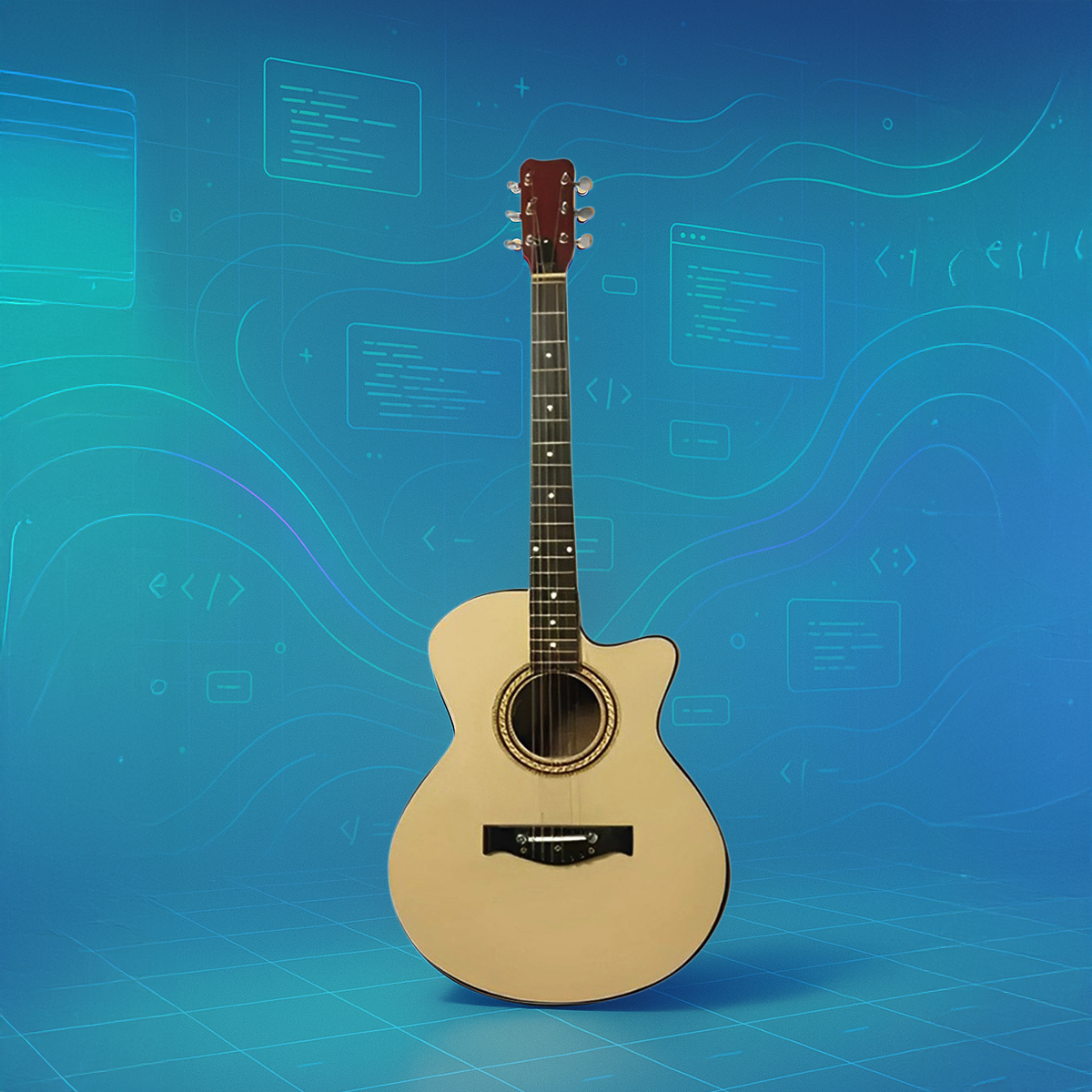 Matte Natural Acoustic Guitar - 2024 Edition