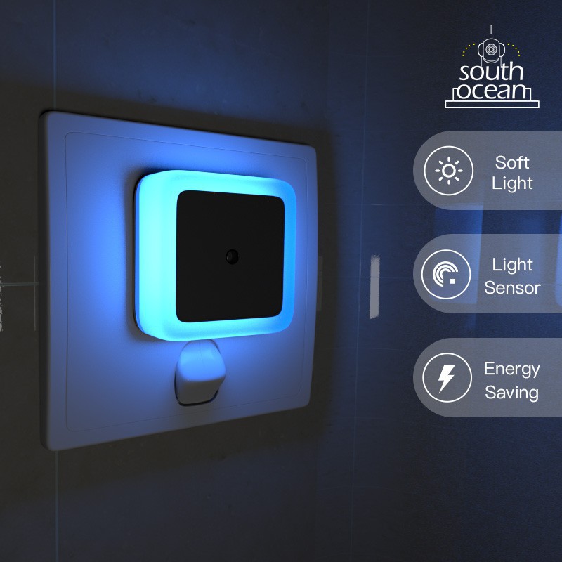 Auto On/Off Mini Wall LED Night Light - Convenient & Smart Bedroom Illumination LED Night Light Sensor Control Light Children's Room Bedroom Living Room Decoration Mini Night Light