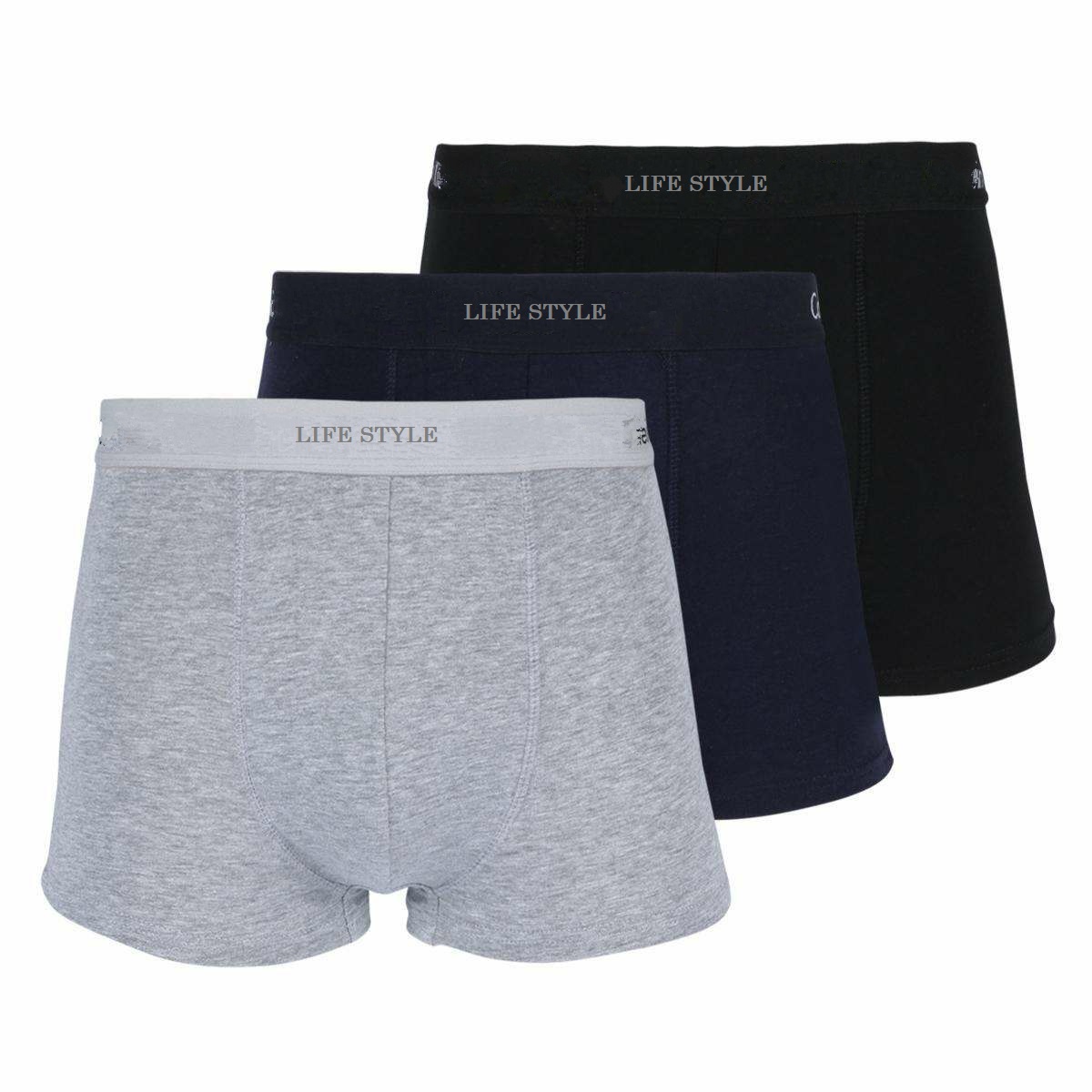 Pack Of 3 Piece Cotton Boxer Underwear For Men - Under Wear For Men | Muticolor | Multibrand