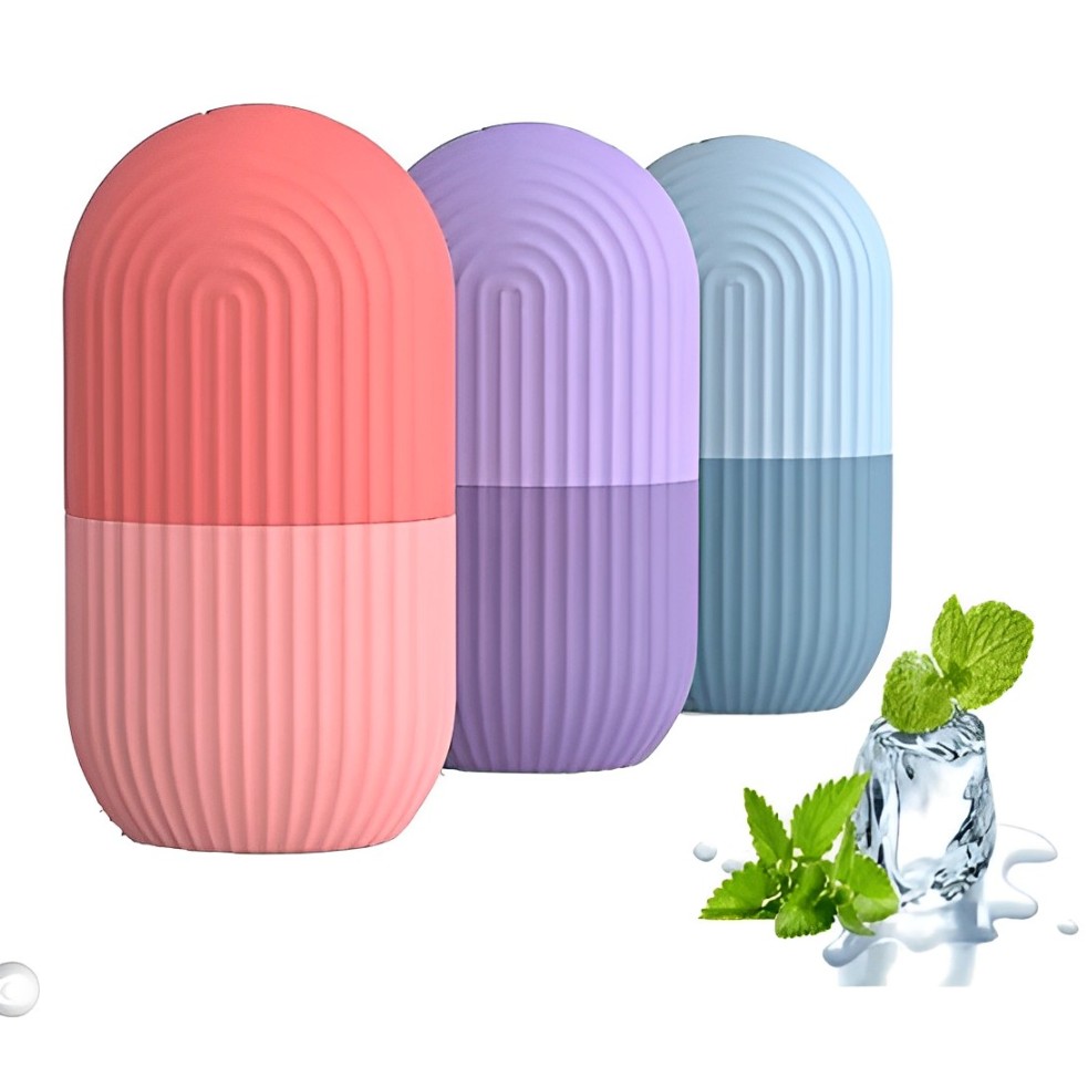 Silicone Face Ice Cube Massage Roller Beauty Skin Care Mold Multicolor for Home Use