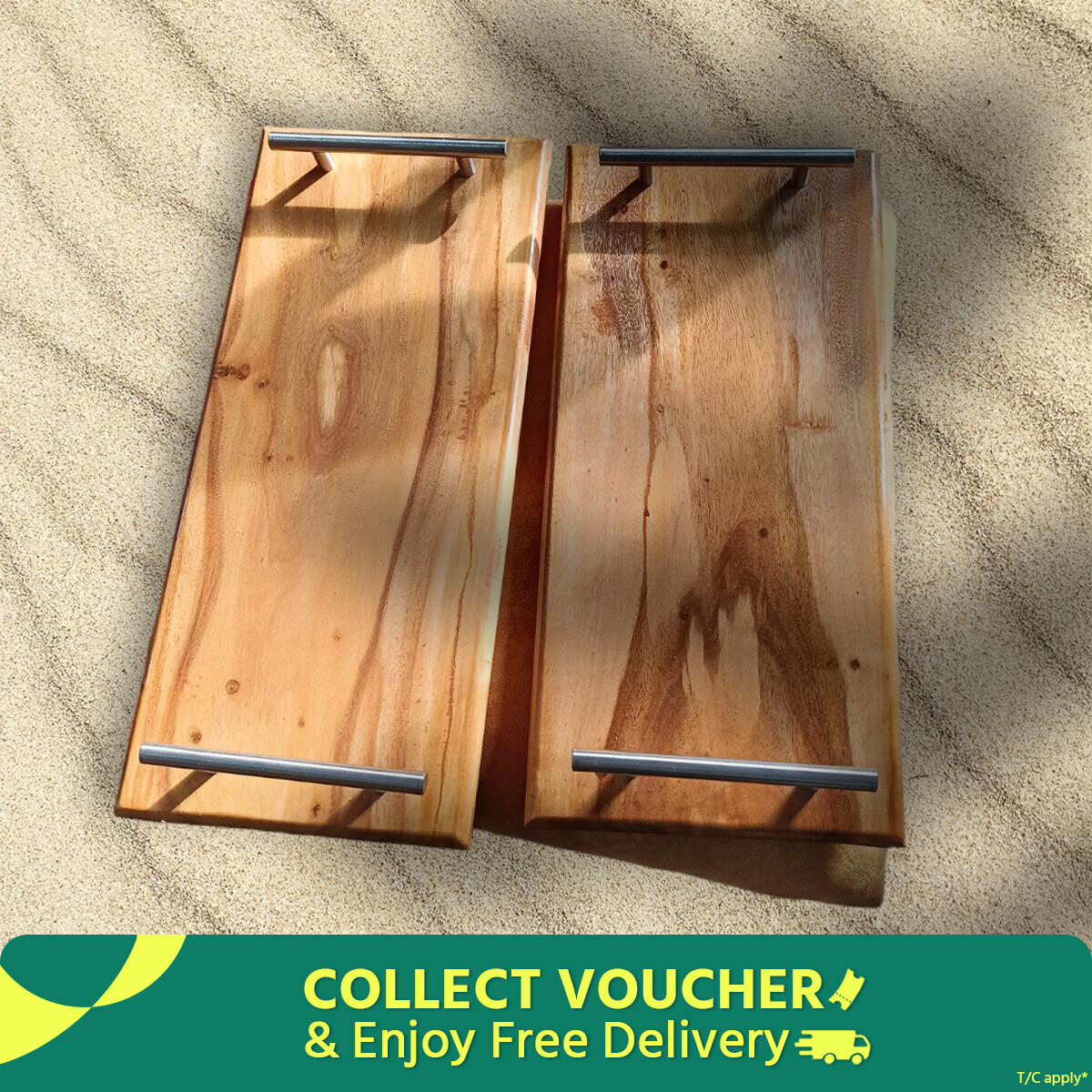 Wooden Classic Serving Tray ( 6"/12"  ) Inches.