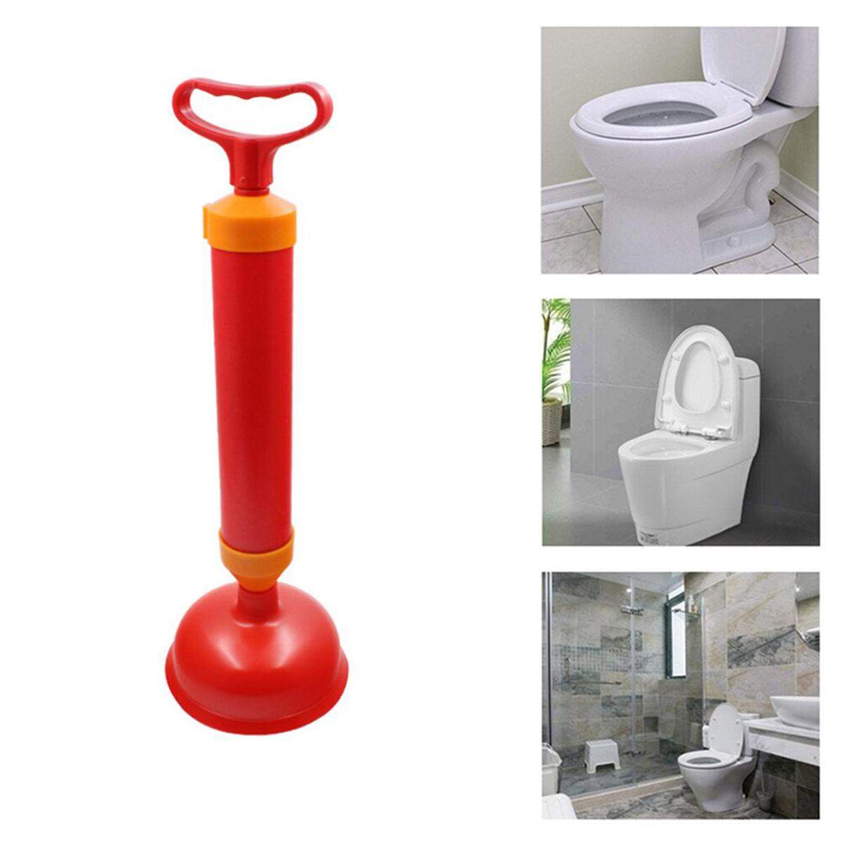 Manual Multifunctional High Pressure Drain Buster Home Sink Clog Remover Cleaning Tool Toilet Plunger Suction Pump Powerful