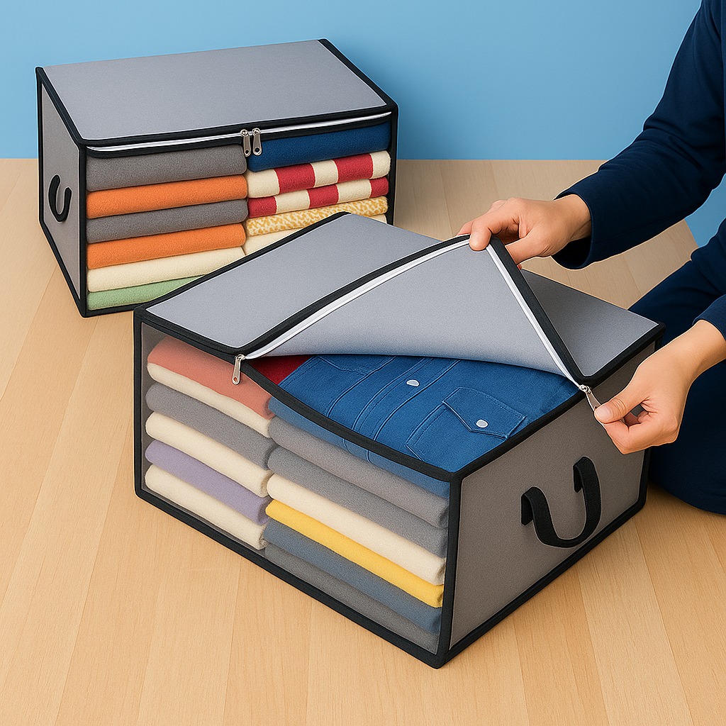 Extra Capacity Transparent Underbed Cloth Storage Bag | 1 Piece