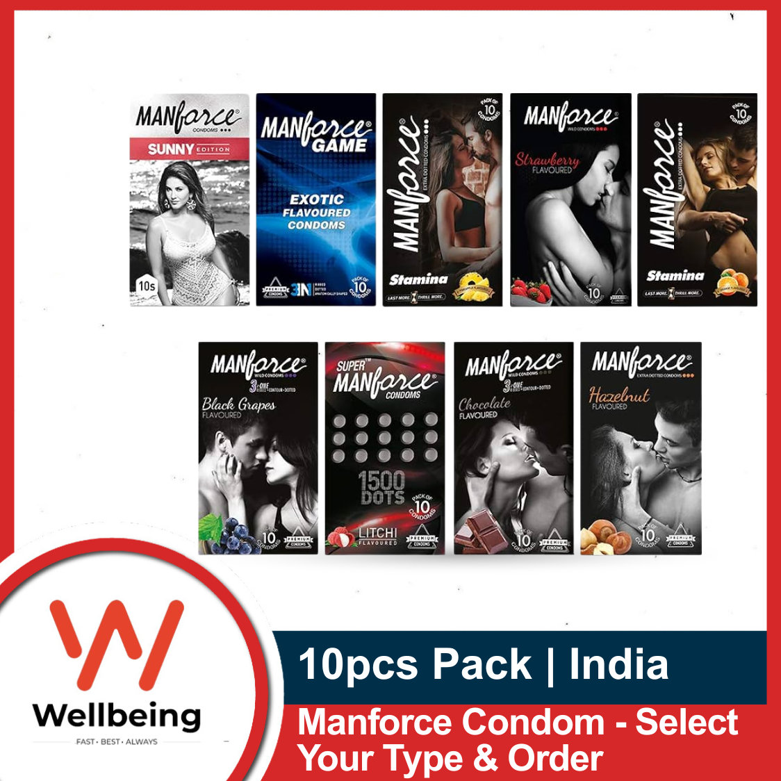 Manforce Condom for Men 10pcs Pack | India