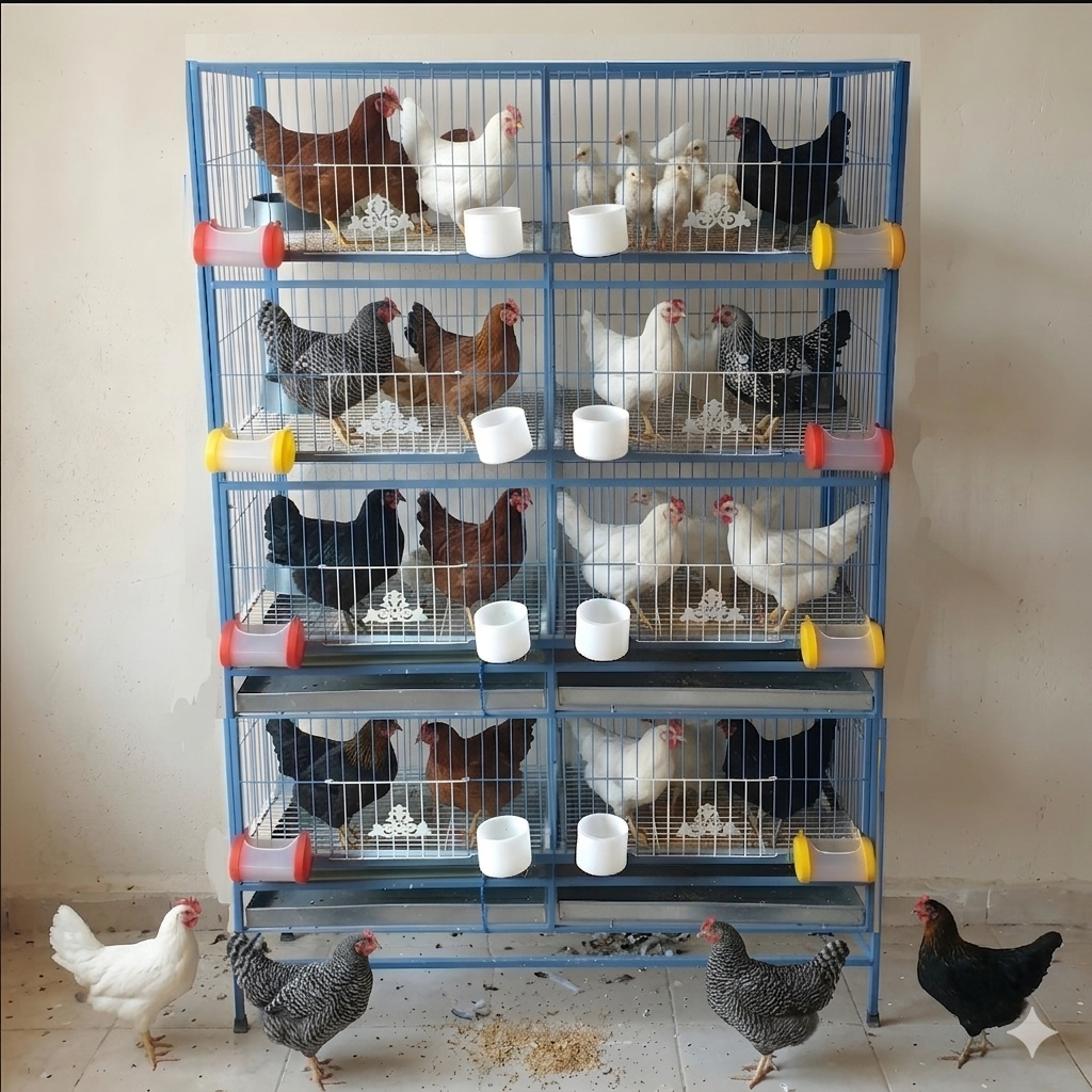 1-8 Floor (Select your Size) Nut System Folding Cage Made by 13no Wire With plastic coded on China Model Pigeon Cage Each Floor
