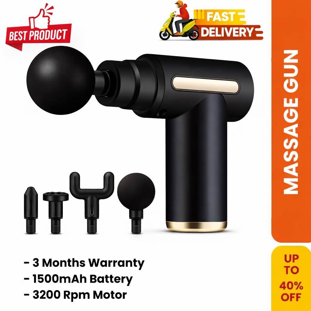 Mini Electric Massage Gun Portable Deep Tissue Massage Gun - Pain Relief USB Rechargeable Body Massager Message Gun Body Muscle Relief Massage Gun Fitness Portable Fascial Gun Deep Tissue Mini Massage Gun Message Gun Electric Message Gun