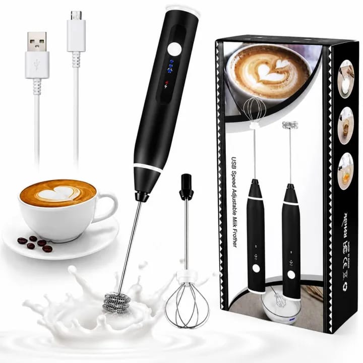 Electric Rechargeable Handheld Coffee Mixer - Perfectly Blend Your Brews With Ease