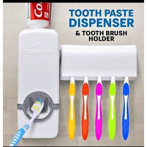 New Toothpaste Dispenser with Toothbrush Holder