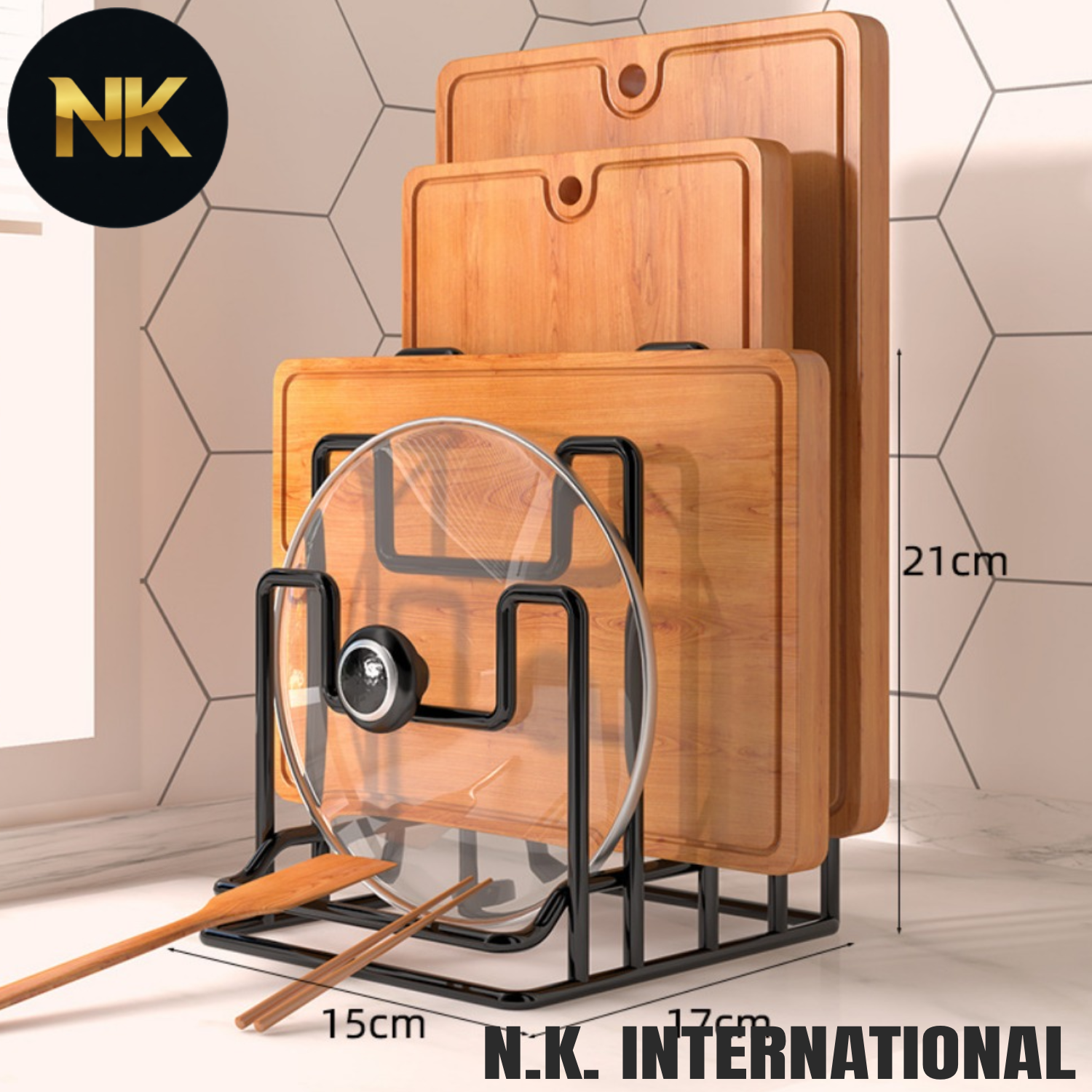 Cutting Board Holder Rack Chopping Board Smart Organizer Stand Pots Pan Lids Rack for Plates Cabinet Restaurant Home Kitchen