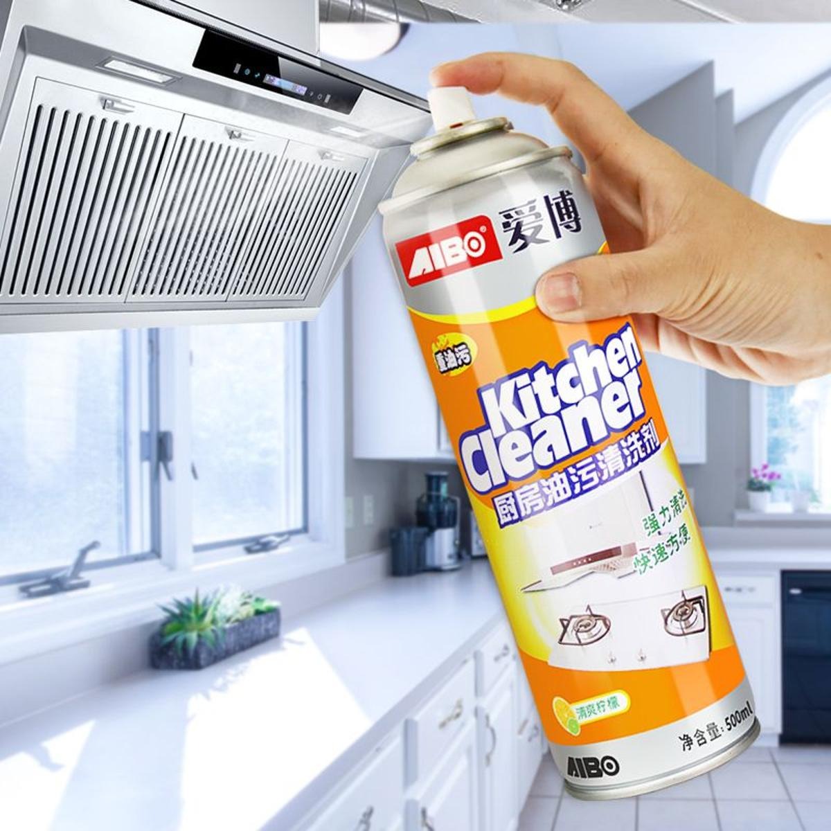 Kitchen cleaner Foam Spray 500ml for conforrt and Easy Cleaning Orange