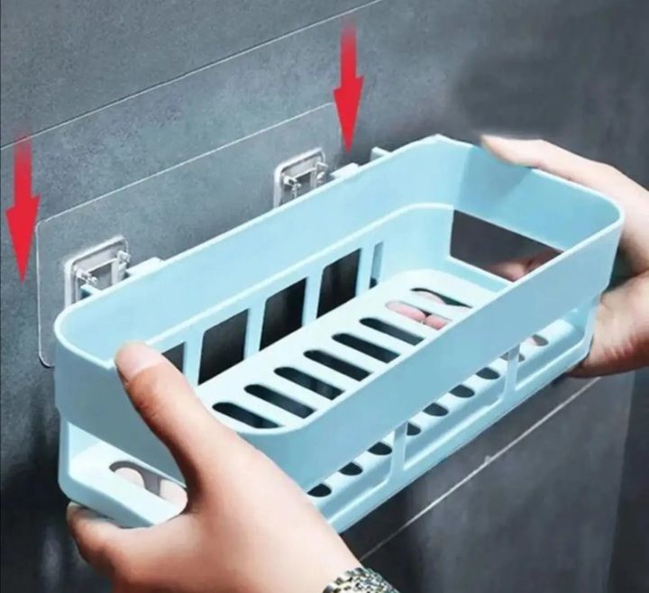 Wall Hanging Plastic Kitchen and Bathroom Shelf