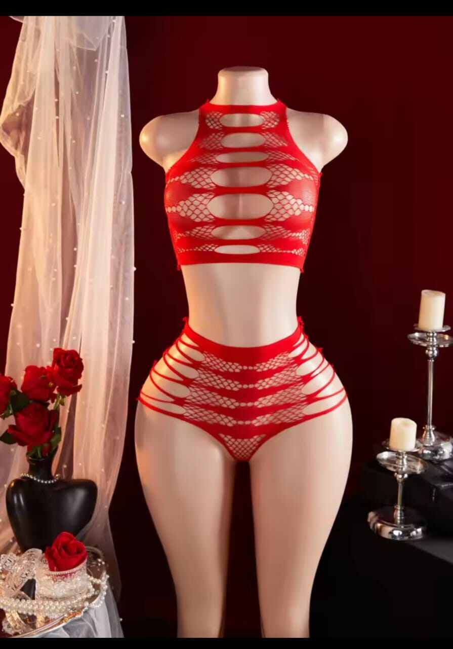 Two piece  beautiful  mesh Bikini set for women