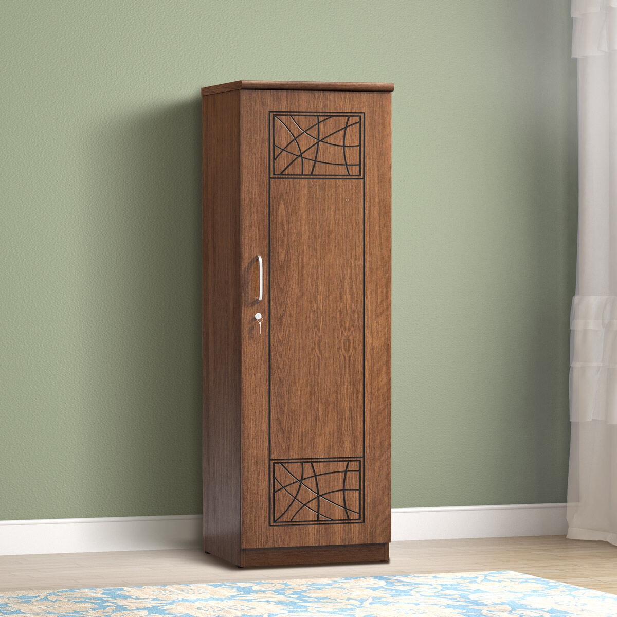 Regal  Laminated Board Chevron Cupboard - Antique CBH-145-1-1-20 992946